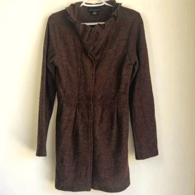 Cynthia Rowley Rich Amethyst Wool Coat Dress Sz S Nwot